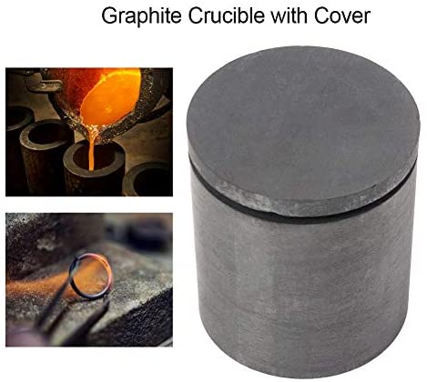40 * 40mm High Purity Graphite Melting Crucible Casting With Lid Cover, Jewelry Tools Graphite Casting Melting Ingot Mold for Gold Silver Metal - Image 2