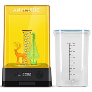 ANYCUBIC Wash and Cure 2.0 Machine for LCD/DLP/SLA Resin 3D Printing Models, 2 in 1 Wash and Cure Station, UV Resin Washing Bucket and UV Curing Dryer with Rotary Curing Turntable