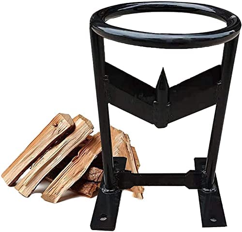 YAOJIA Firewood Kindling Splitter Steel Firewood Kindling Splitter, Manual Log Wood Splitter Racker, High-Impact Kindling Cracker Firewood Cutter For Home Campsite,Black (Color : Black)