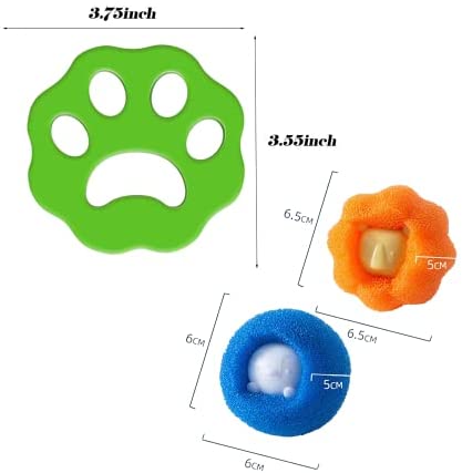 BIZHUDP Pet Epilator, Washing Machine Epilator, Reusable Washing Machine Epilator Dog Hair Cat Hair Catcher, Fur Removal in Washer and Dryer 4 Pack - Image 4