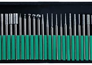 Cooksongold Complete Set of 30 2.3mm Diamond Burrs for Jewellery Making, Lapidary, Hobby and Craft