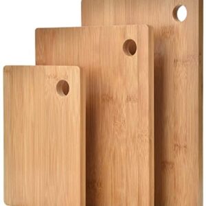 3 Piece Organic Bamboo Chopping Board Sets by Harcas. 3 Sizes. Beautifully Crafted. Perfect for Serving Cheese or Antipasti, Cutting Meat, Vegetables or Fruit