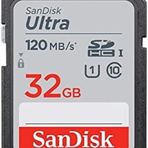 SanDisk Ultra 32GB SDHC Memory Card, Up to 120 MB/s, Class 10, UHS-I, V10
