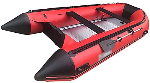 KDOAE Inflatable Boat Durable Outdoor Fishing Rescue Inflatable Boat Assault Boat 2 People Inflatable Boat Canoe With Paddle Water Sports (Color : Red, Size : 230x131cm) - Image 2