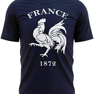 Purple Print House France 1872 Rugby T Shirt, France Birthday Gifts for French Rugby Fan, Gallic Rooster Tournament Outfit Gift Idea, Nations Shirts for Men Women and Kids