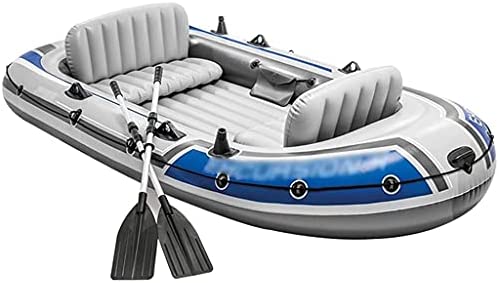 ZXQZ Kayak, 4 People Inflatable Kayak with Tent Inflatable Canoe Blow Up Kayak for Summer Surfing Fishing