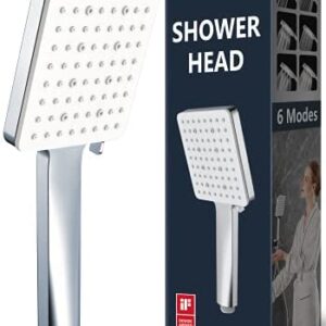 Shower Head, Dothnix High Pressure Shower Heads, Power Shower Head for Low Pressure, Eco Shower Head, Universal Handheld Shower Head with 6 Spray Modes