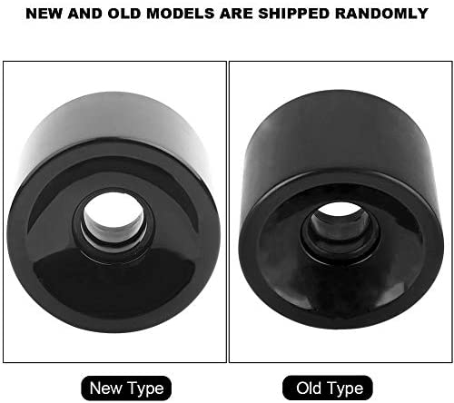Fafeims 4Pcs 70 * 51mm PU Skateboard Wheels High Resilient Sports Fish Board Wheels Long Board Wheel (Black) - Image 6