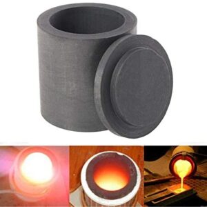 40 * 40mm High Purity Graphite Melting Crucible Casting With Lid Cover, Jewelry Tools Graphite Casting Melting Ingot Mold for Gold Silver Metal