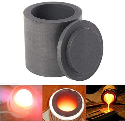40 * 40mm High Purity Graphite Melting Crucible Casting With Lid Cover, Jewelry Tools Graphite Casting Melting Ingot Mold for Gold Silver Metal