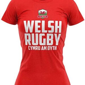 Purple Print House Welsh Rugby Shirt for Women, Womens Wales T Shirt, Red Tshirt, Gift for Her, Cymru Top T Shirts