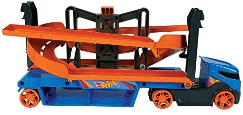 Hot Wheels City Lift & Launch Hauler Vehicle with Storage for up to 20 1:64 Cars, Lift and Launch Feature and 1 Hot Wheels Car, for 3 Year Olds and Up - GNM62 - Image 3