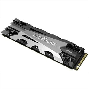 addlink AddGame A92 4TB PCIe Gen4x4 NVMe Gaming SSD with Heatsink, Compatible with PS5, 3D NAND Speed up to 4900MB/s M.2 2280 Internal Solid-State Drive