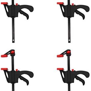 POFET 4pcs F Woodworking Clamp Clip Heavy Duty Wood Woodwork Tool Clamp Random Color