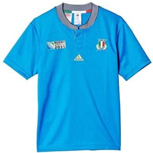 adidas Italy Rugby World Cup 2015 Jersey FIR Italia Juniors Blue Top Tee Shirt