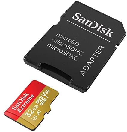 SanDisk Extreme 32 GB microSDHC Memory Card + SD Adapter with A1 App Performance + Rescue Pro Deluxe, Up to 100 MB/s, Class 10, UHS-I, U3, V30, Red/Gold - Image 2