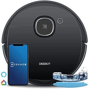 Ecovacs Robot Vacuum OZMO920 Robotic Vacuum Cleaner with Mop, Smart Navi 3.0 Laser Technology, Carpet Detection, Multi-floor Mapping, Virtual Boundary, Alexa/App/WIFI for Low-pile Carpets & Hard Floor