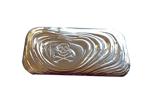 Pour Lines Pirate Stamp 2 Troy Oz Silver bar