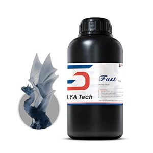 Siraya Tech Fast ABS-Like 3D Printer Resin 405nm UV-Curing Non-Brittle High Precision 3D Printing Liquid Standard Photopolymer Resin for LCD DLP 3D Printing (Smoky Black, 1kg)