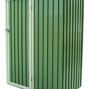 Charles Bentley 4.7ft x 3ft Metal Storage Shed Chest Small Green Roof Door Apex