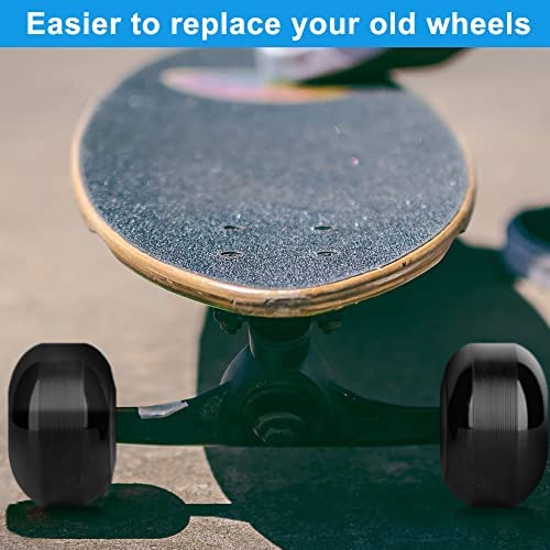 NONMON 4Pcs Skateboard Wheels with Bearings ABEC-9, 52mm 95A Hard for Skateboard Park Tricks Skills Roller Skates, 60mm 78A & 70mm 80A Soft for Cruiser Pro Longboard Street Cruising - Image 7