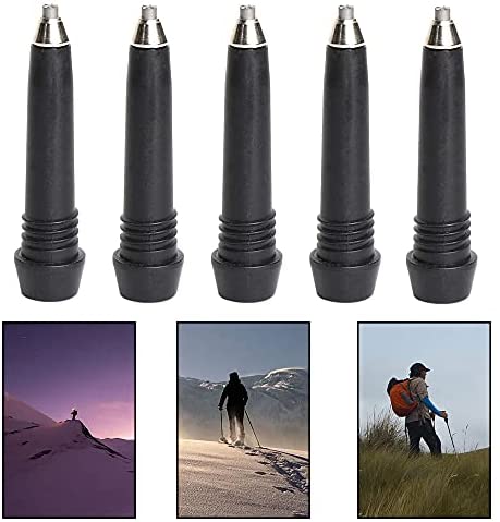 5 Pieces Alpenstock Replacement Rod Tip Carbon Tungsten Steel Alpenstock Tip Alpenstock Protectors Rod Replacement Alpenstock Head Cover for Hiking Walking Trekking Hiking Poles - Image 5