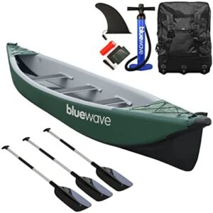 Bluewave Inflatable Canadian Canoe Package | 16ft Full Drop Stitch Kayak with Accessories