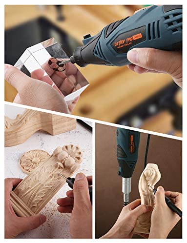 Rotary Tool Detlev Pro 170W Rotary Multi Tool Kit with Flex Shaft and 153 Accessories, Variable Speed 35000rpm Max, Combitool for DIY Craft Projects - Image 9