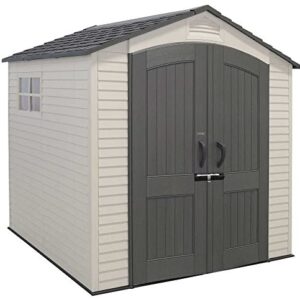 Lifetime 60190 7 x 7ft Heavy Duty Plastic Shed, Beige