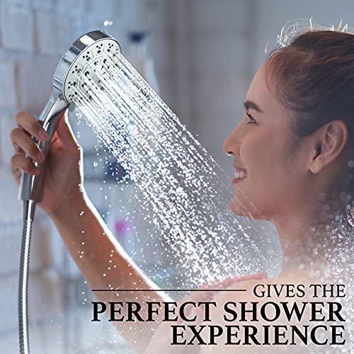 DIY Doctor Universal Shower Head - High Pressure - 5 Adjustable Spray Modes - Stunning Chrome Finish - Easy Limescale Removal - Image 2