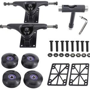 SPARKFIRE Skateboard Trucks Set, Skateboard Wheels 52mm, Skateboard Bearings ABEC-11, Skateboard Tool, Skateboard Pads, Skateboard Hardware Combo Set