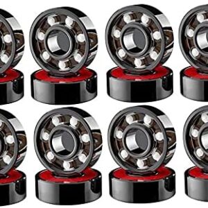 Sindigner 16 Pcs Ceramic Bearings High Speed Wear Resistant for Skate Skateboard Wheel