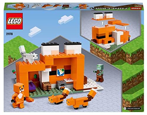 LEGO 21178 Minecraft The Fox Lodge House Animals Toy for Boys and Girls 8 plus Years Old, Set with Drowned Zombie - Image 7