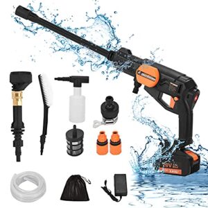 TTLIFE Cordless Pressure Washer 435 PSI 20V Portable Pressure Washer Electric Jet Wahser Compact Pressure Cleaner with Rich Accessories for Car Washing, Caravan, Patio, Yard, Wall