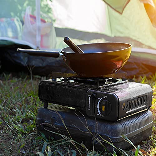GREEN HAVEN Black Portable Camping Stove with Cary Case & 8 Butane Gas | Premium Camping Gas Stove |EN417 Compliant Camping Stove Gas Portable |Gas Camping Stove with Automatic Ignition & Heat Control - Image 5