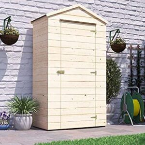 Dunster House Sentry Box Wooden Garden Tool Shed with Storage Shelf and Tool Rail - Talia™