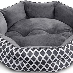 CatRomance Cat Bed for Indoor Cat, 20 inch Pet Bed with Non-Slip Bottom for Cats or Small Dogs, Double-Sided Cat Cushions Bed for Summer and Winter, Soft Round Sofa Bed for Kitties Puppy