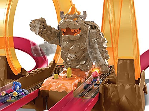 Hot Wheels Mario Kart Bowser’s Castle Chaos Modular Track with Side by Side Racing Lap Flags and Bowser Figure Connects to other sets Gift idea for Ages 3 years and older - Image 5