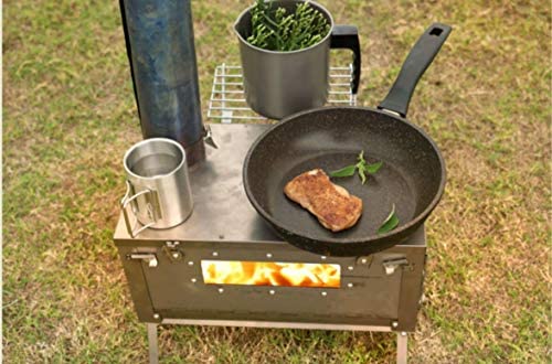 Camping Titanium Tent Stove,Wood Burning Stove Portable Ultra-Light Fast Folding Winter Camping Grill Cooking Heater Warmer, Portable Camping Wood Stove Tent Heater - Image 7