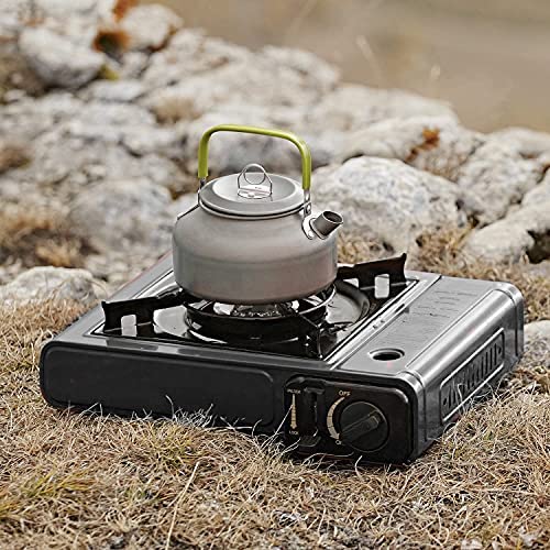GREEN HAVEN Black Portable Camping Stove with Cary Case & 8 Butane Gas | Premium Camping Gas Stove |EN417 Compliant Camping Stove Gas Portable |Gas Camping Stove with Automatic Ignition & Heat Control - Image 3