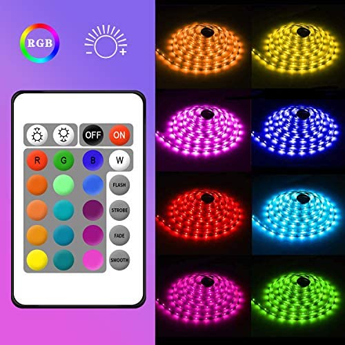 LED Strip Lights, TV LED Backlights 6.56ft for 40-60in TV, USB Powered Multi Color Mood TV LED 24 Key Remote Controller, Home Cabinet Wedding Lighting Decoration - Image 2