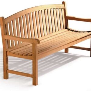 Gloucester Teak Curved Back 3 Seater Garden Bench - 5ft Garden Bench - Jati Brand, Quality & Value