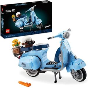 LEGO 10298 Vespa 125 Scooter, Vintage Italian Iconic Model Building Kit, Display Collection Décor Set for Adults, Relaxing Creative Hobbies Idea