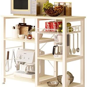 SogesHome Microwave Shelf Unit Kitchen Oven Storage Shelf Baker's Rack Storage Cart Workstation Shelf 90 x 40 x 83 cm,W5S-MO-SH
