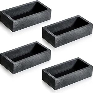 Coycoye 4 Pieces 1 KG Graphite Ingot Mould Casting Ingot Crucible Mould Silver Gold Ingot Mould Melting Casting Refining