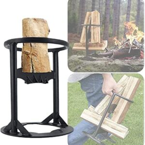 YAOJIA firewood splitter Handmade Cast Iron Wood Splitter,Firewood Kindling Splitter Racker Manual Log Dividerr, 6 * 11 Inch Quick Log Splitter Manual Splitting Tool,Black (Color : Black)