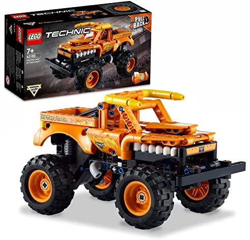 LEGO 42135 Technic Monster Jam El Toro Loco 2 in 1 Pull Back Truck to Off Roader Car Toy, Construction Set for Boys and Girls 7 Plus Years Old