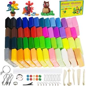 CiaraQ Polymer Clay, 50 Colors 20g/Block Oven Bake Clay Safe and Nontoxic DIY Modelling Clay Set with Modeling Tools, Clay Toy for Kids