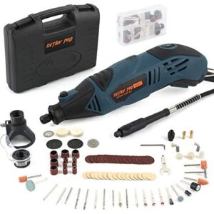 Rotary Tool Detlev Pro 170W Rotary Multi Tool Kit with Flex Shaft and 153 Accessories, Variable Speed 35000rpm Max, Combitool for DIY Craft Projects