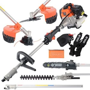 52cc Petrol Multi Function 5 in 1 Garden Tool - Brush Cutter, Grass Trimmer, Chainsaw, Hedge Trimmer & More